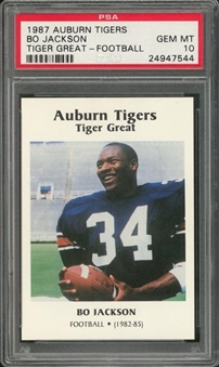 1987 Auburn Tigers Bo Jackson/Football – PSA GEM MT 10